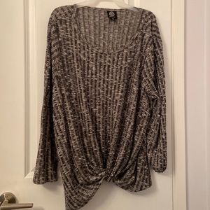 Gray casual, long sleeve shirt